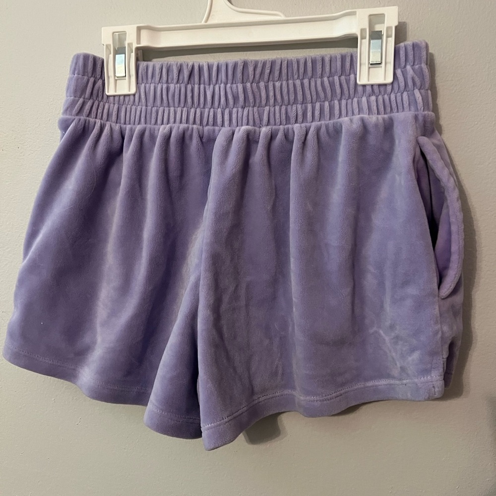 Forever 21 Purple Athletic Shorts with Velour Finish